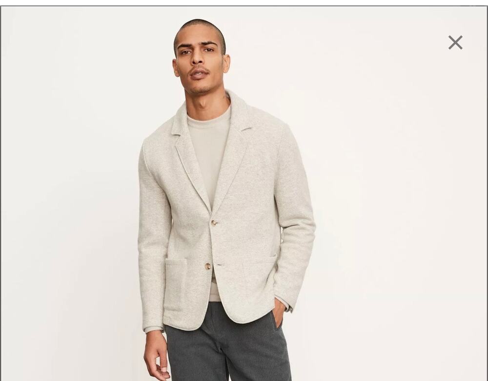NEW w TAGS Vince Men’s Blazer Jacket Wool Fleece Cream Medium